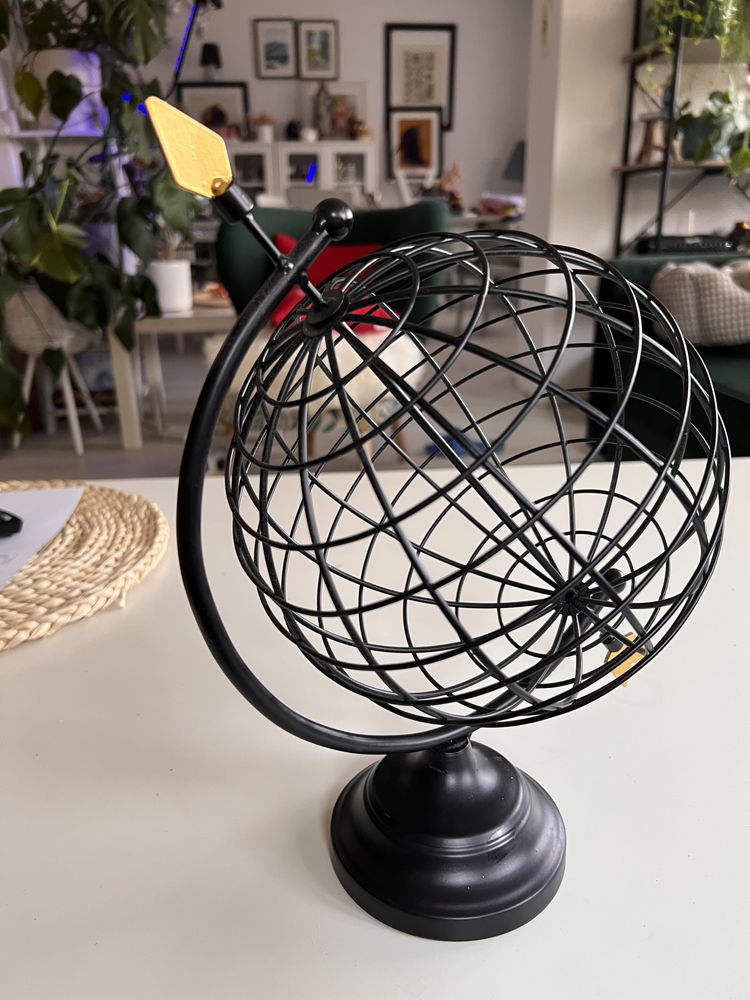 Globus dekoracja metalowa