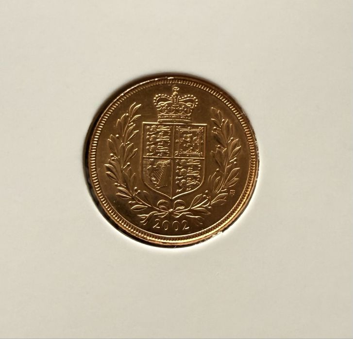 Moeda de ouro Libra Brasão 2002