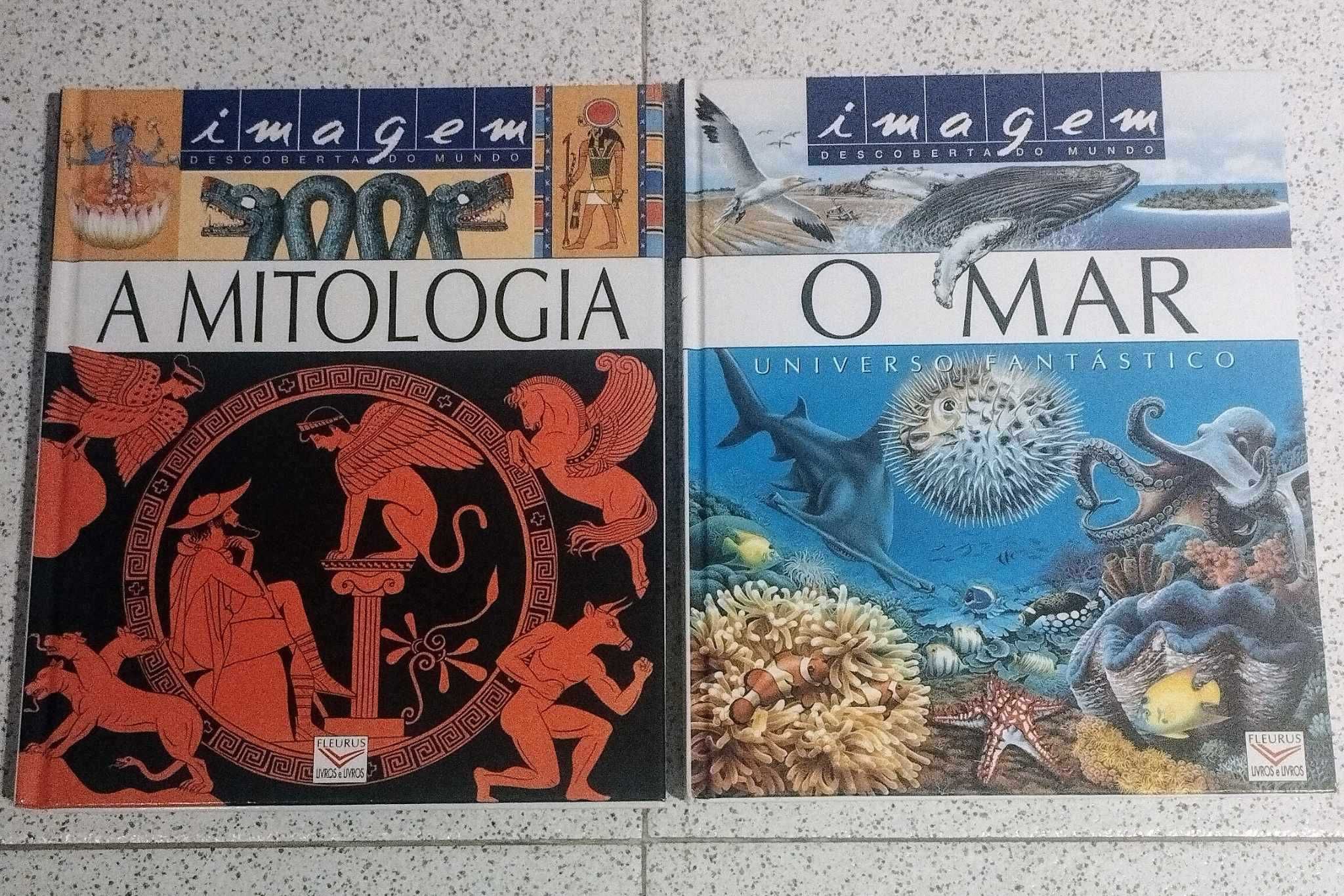 2 Livros "A Mitologia" , "O Mar" (Imagem Descoberta do Mundo) - NOVOS