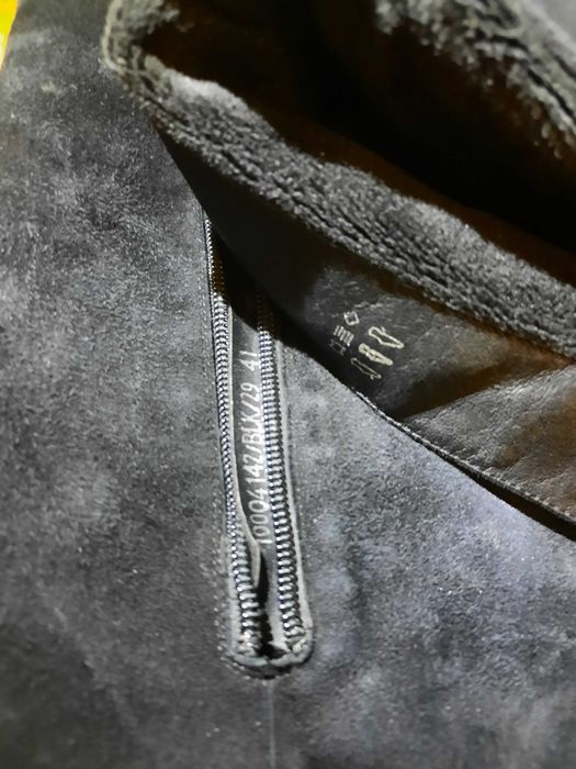 Жіночі чорні ботфорти чоботи сапоги 41 р Welfare натуральна шкіра замш