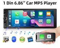 Автомагнітола 1 DIN, екран 6,86", безпровідний Android auto, Carplay