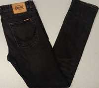 R)SUPERDRY skinny spodnie jeansowe czarne Roz.30/32