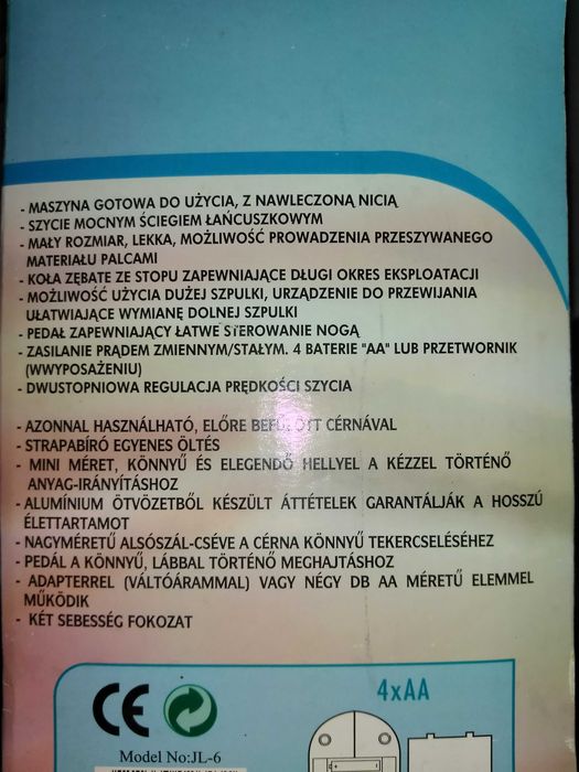 Maszyna do szycia mini