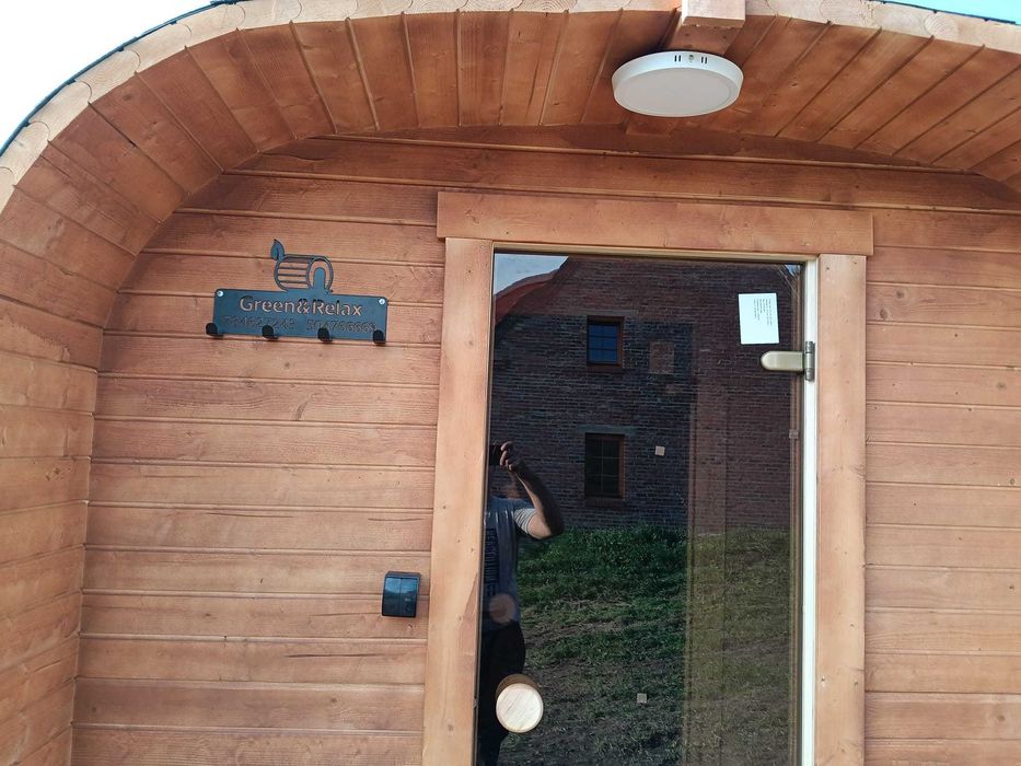 Sauna Quadro 3,4m Przedsionek Taras MONTAŻ U KLIENTA