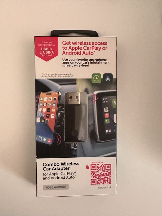 Бездротовий автомобільний адаптер для Apple car play Android auto