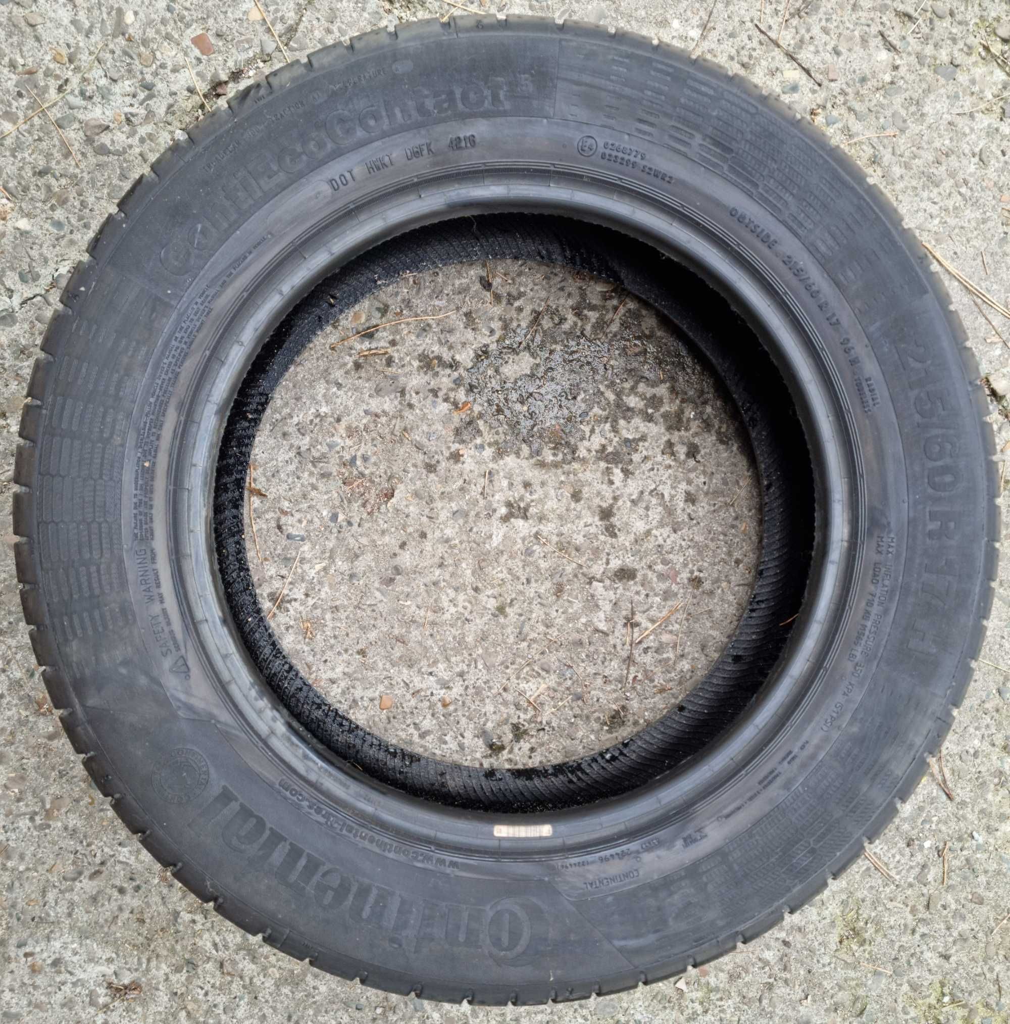 215/60R17 Continental * Opony Letnie * 2 szt * 6mm bieznik ** # 238 K