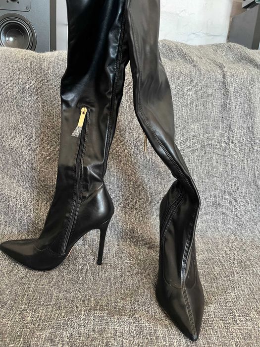 Muszkieterki Asos za kolano, skinny, szpilka