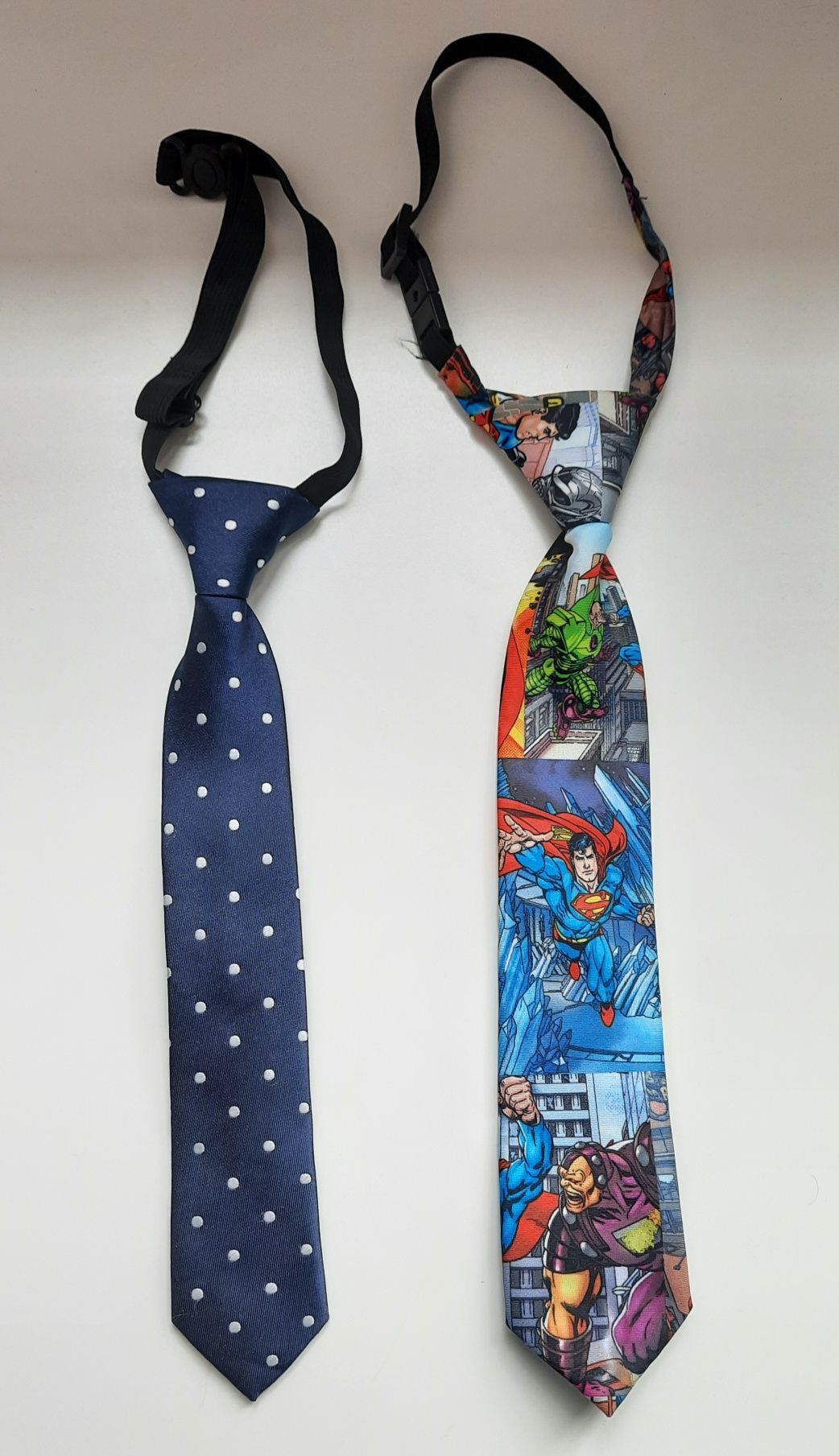 2 krawaty kropki i superman