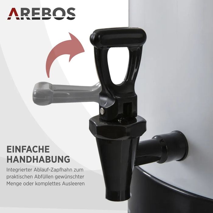 Arebos Automatyczny Sterylizator 28 L | Elektryczny dozownik gorących