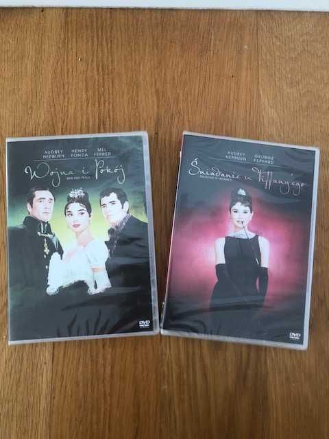 Audrey Hepburn Śniadanie u Tiffanyego  Wojna i Pokój DVD Nowe