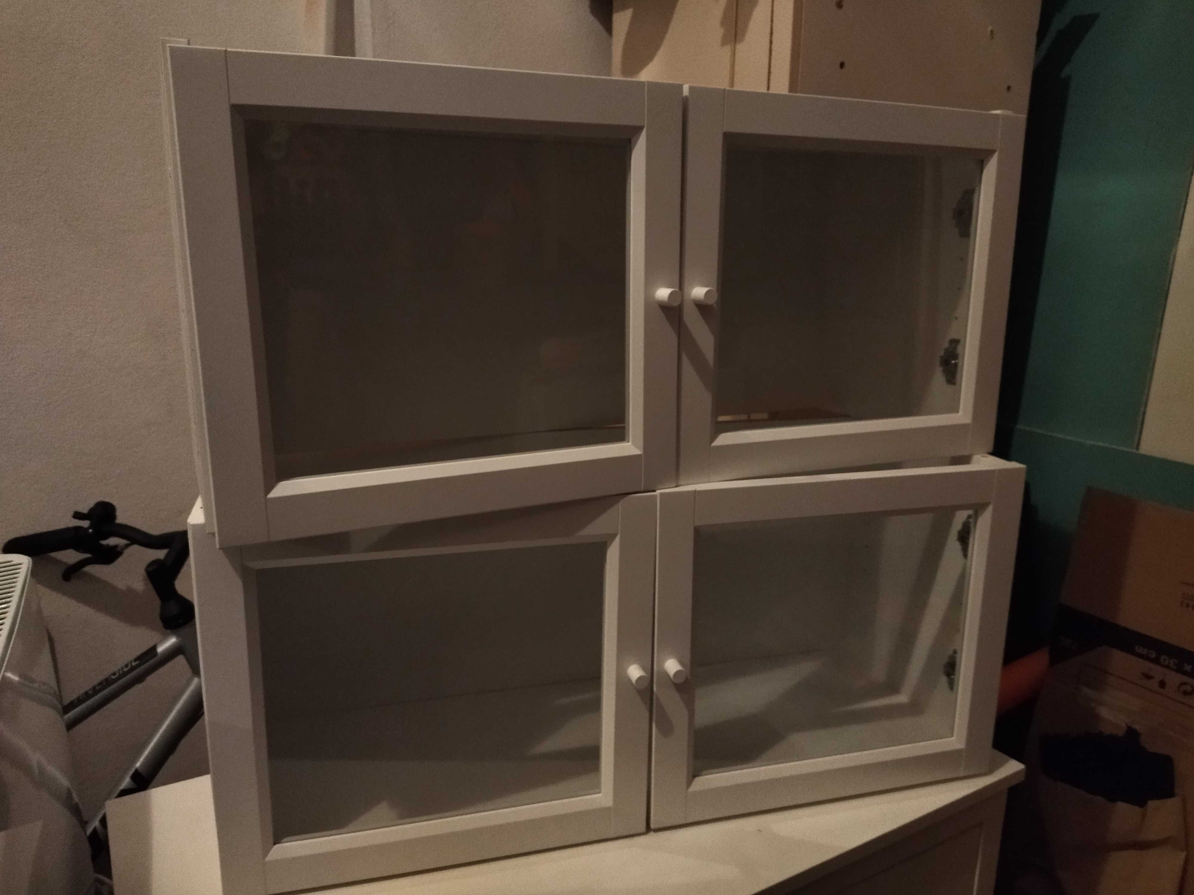 2 Extensões + portas de vidro oxberg para estante Billy - Ikea