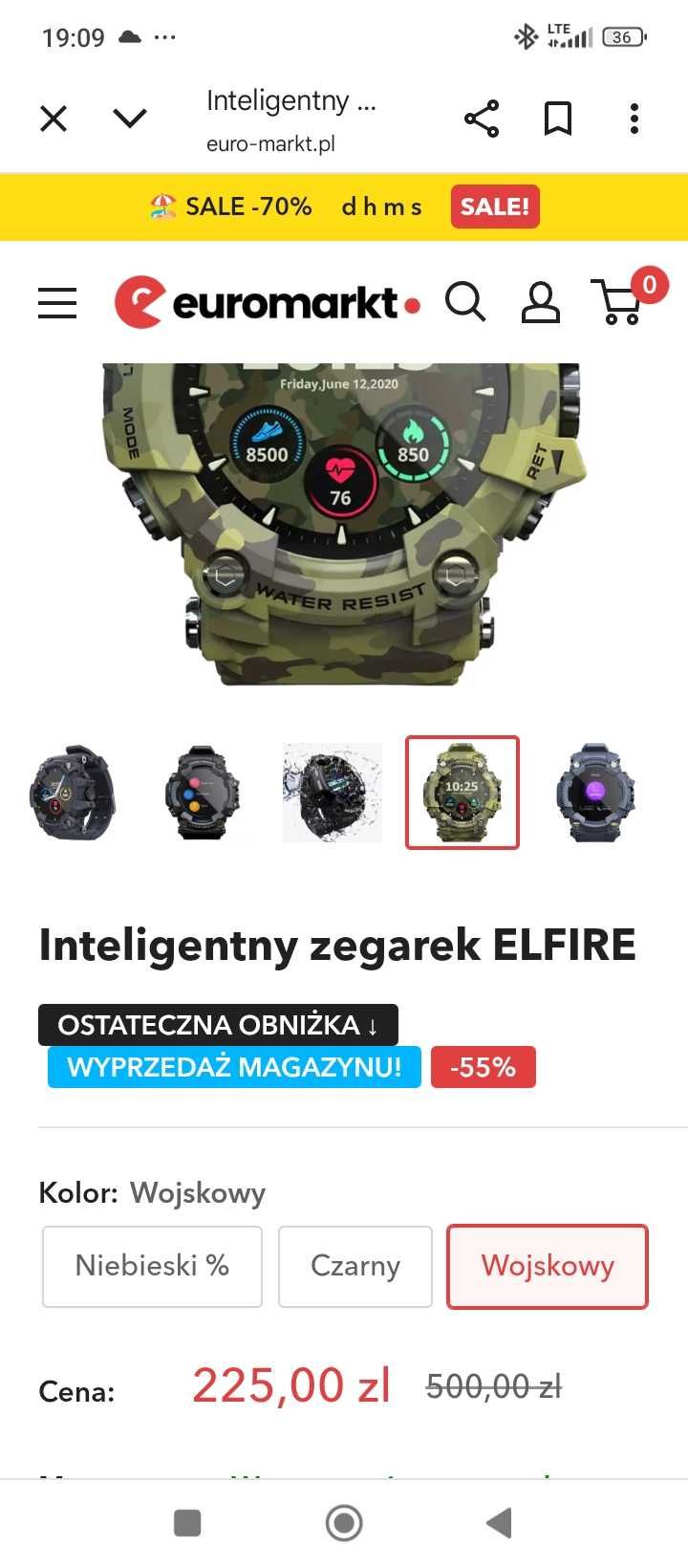 Zegarek Elfire smartwatch