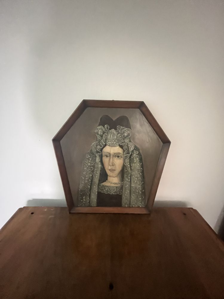 Obraz olejny na desce muzeum historyczne warszawa koronka portret home