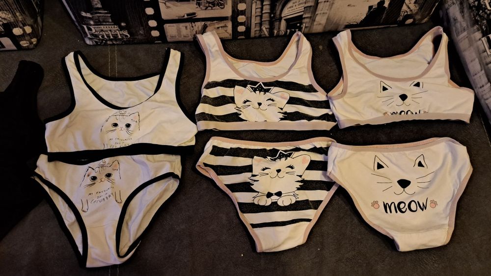 5 Kompletów Bielizny dla dziewczynki roz.140/146