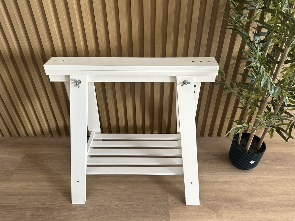 Cavalete Ikea Branco Madeira Maciça