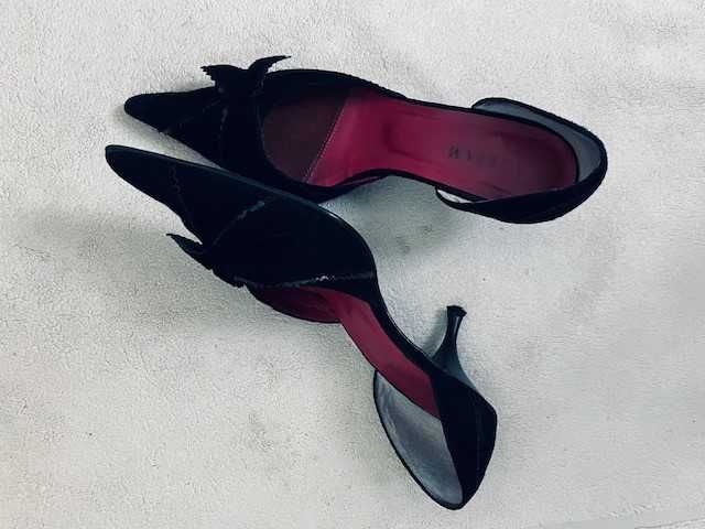 Sapatos 37 cerimónia camursa e verniz senhora