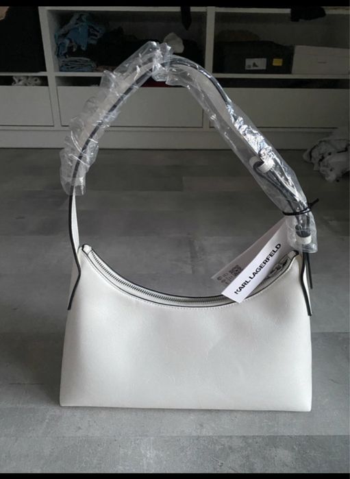 Torebka biała  karl lagerfeld metal sp shb crincle