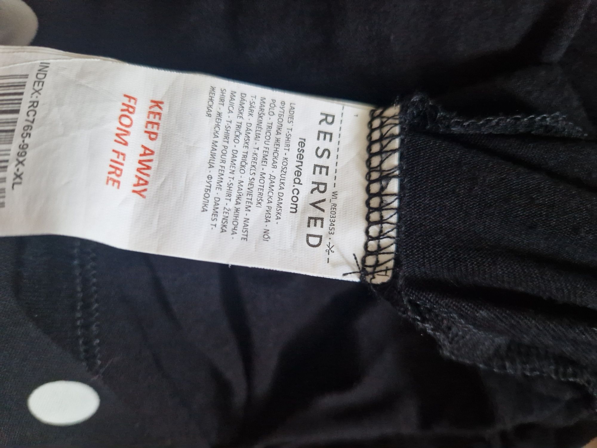 Czarna bluzka damska Reserved XL wiskoza  sto procent