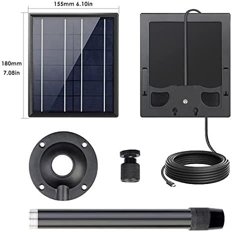 NOVOS! Painel solar p câmara a bateria, 5V 3,5W cabo micro USB 5M