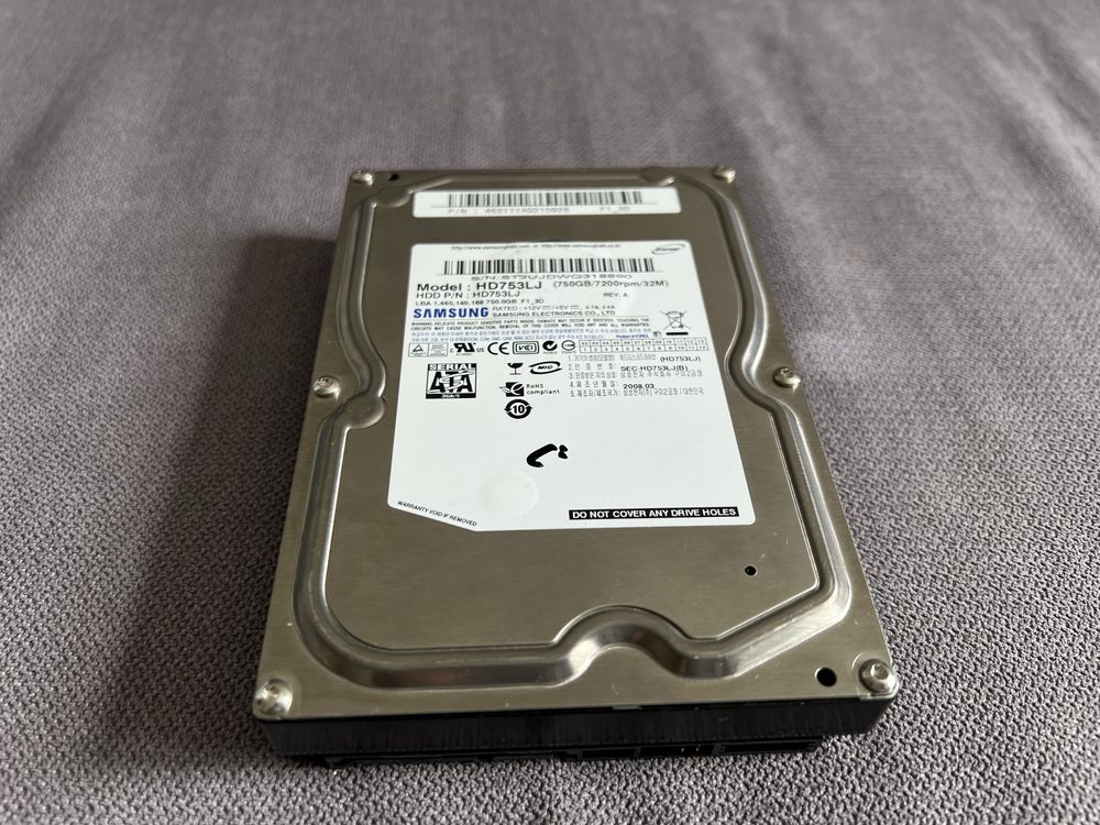 Dysk twardy HDD 3,5” samsung 750GB 7200rpm ZAPRASZAM