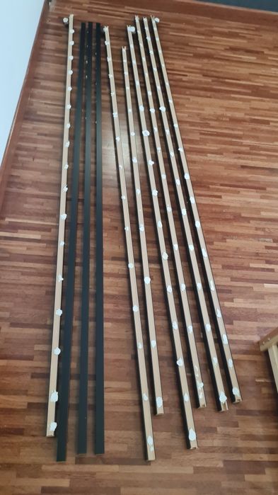 10 szt. czarne lamele dł. 250 cm po demontażu