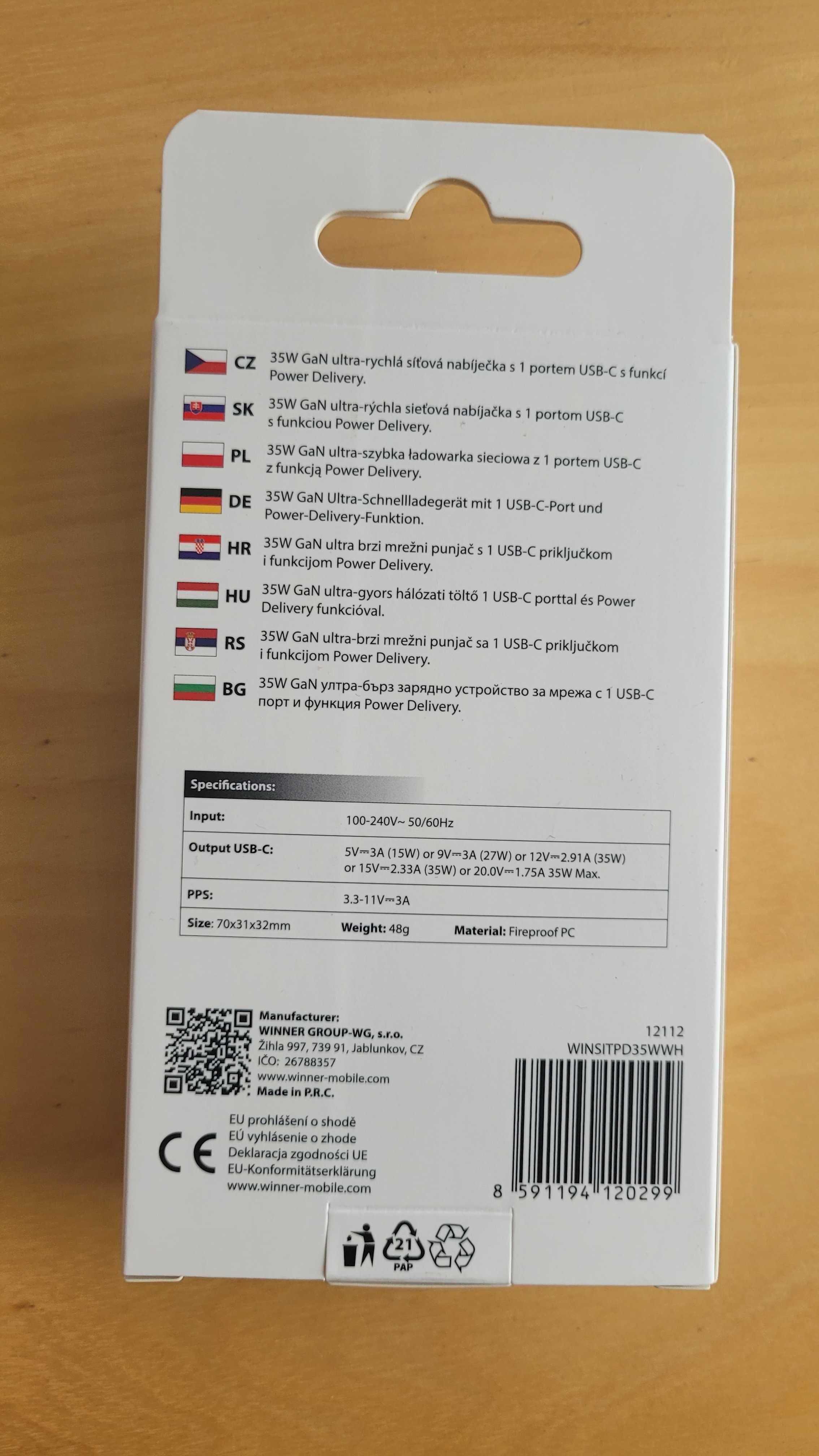 NOWA ładowarka sieciowa Winner Group - 35 W - usb-C