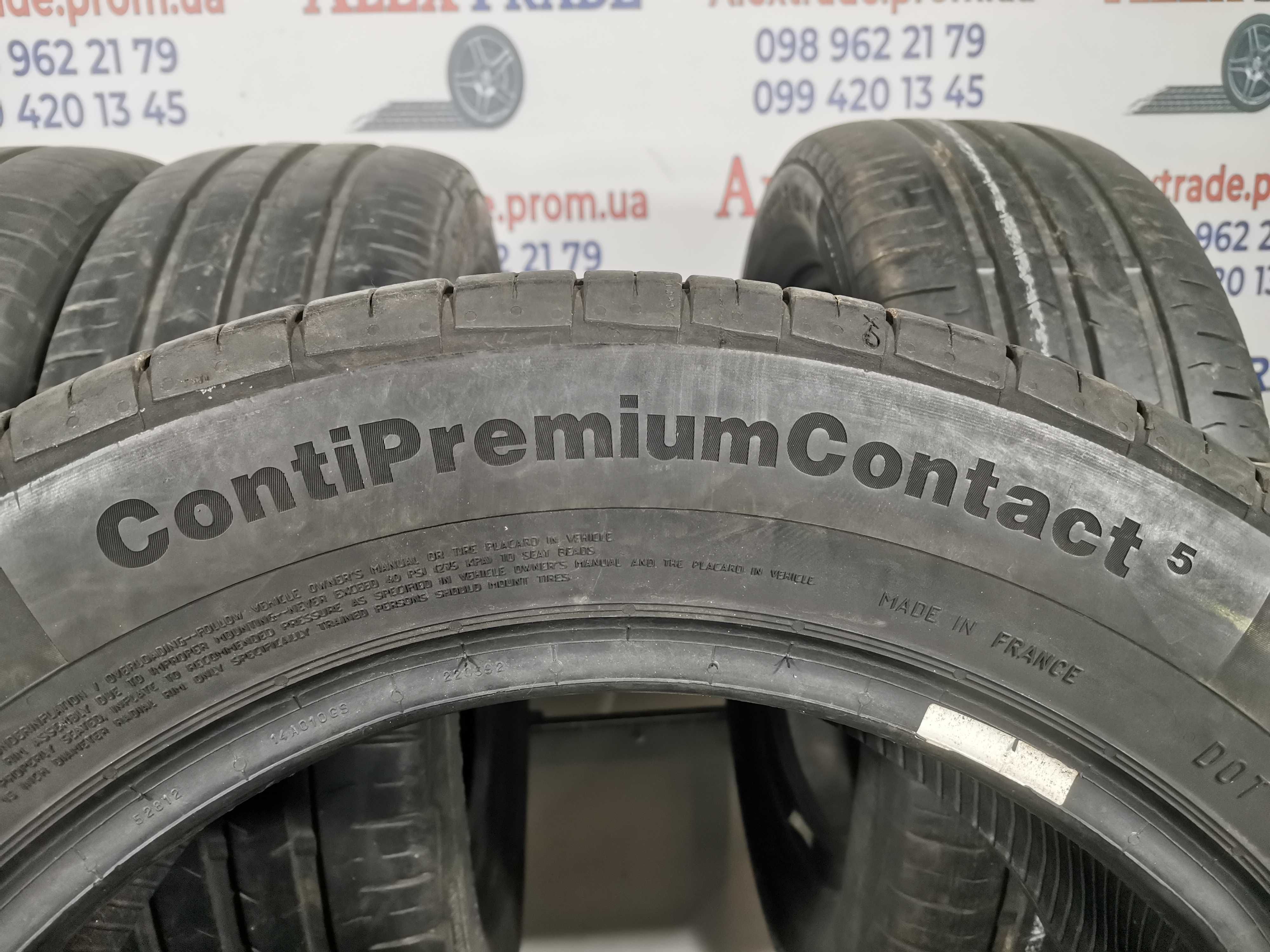 4 шт. 185/60 R15 Continental ContiPremiumContact 5 літні шини бу