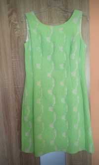 Neonowa zielona sukienka