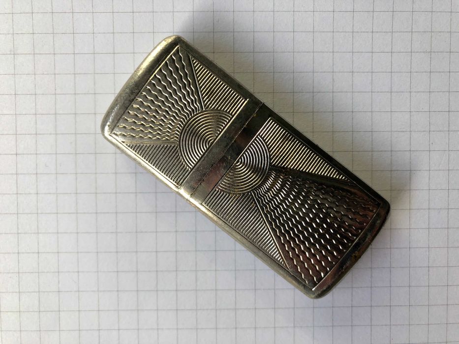 Stara mosiężna francuska zapalniczka benzynowa oryginalna metalowa