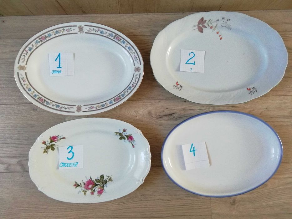 Komplet Półmiski owalne porcelanowe duże