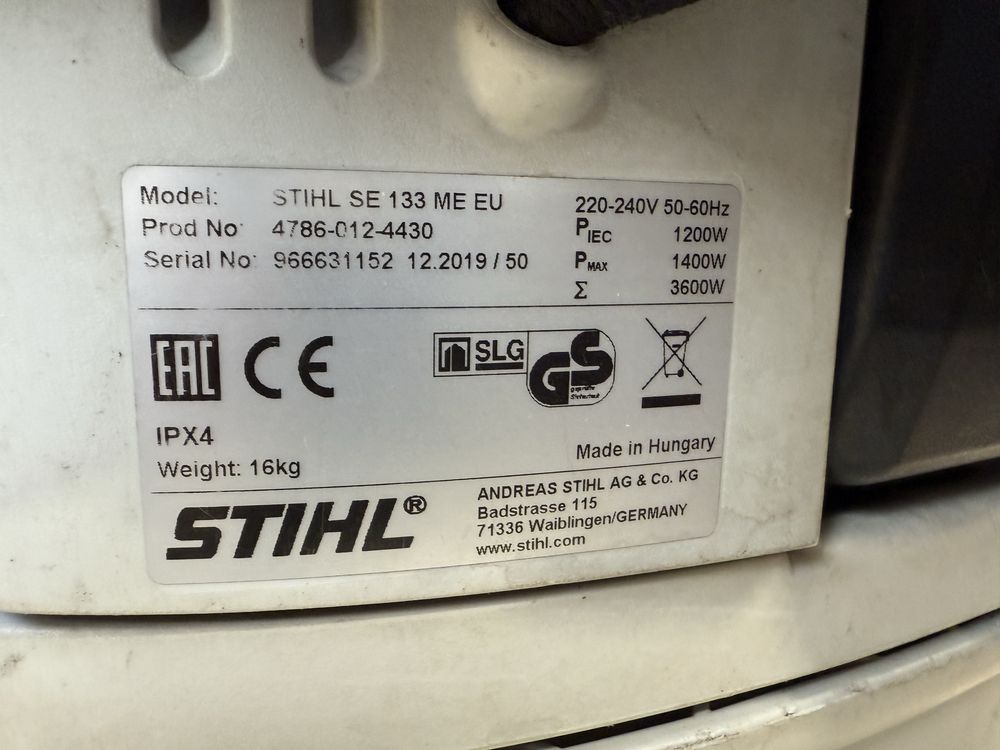 Odkurzacz przemysłowy Stihl se 133 me