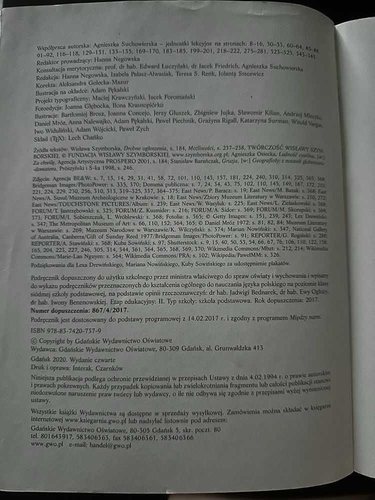 miedzy nami jezyk polski 7 podrecznik