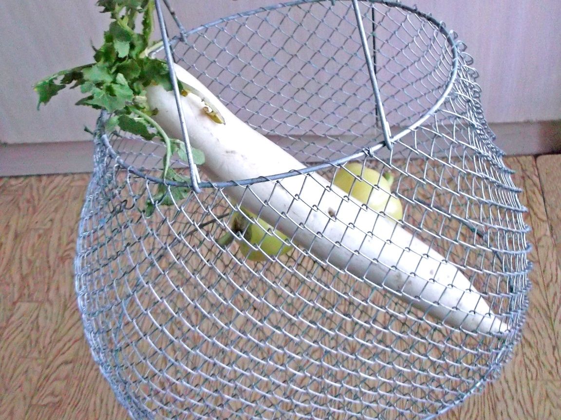 Металлическая сетка корзинка для овощей садок для рыбы винтаж ссср