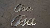 Emblemat, znaczek WFM OSA, M50, M52, M-5, logo, napis, srebrny