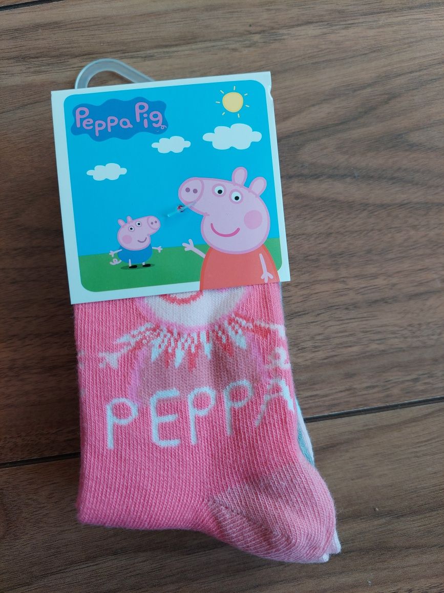 3xpary Skarpetki ŚWINKA PEPPA rozmiar 27/30