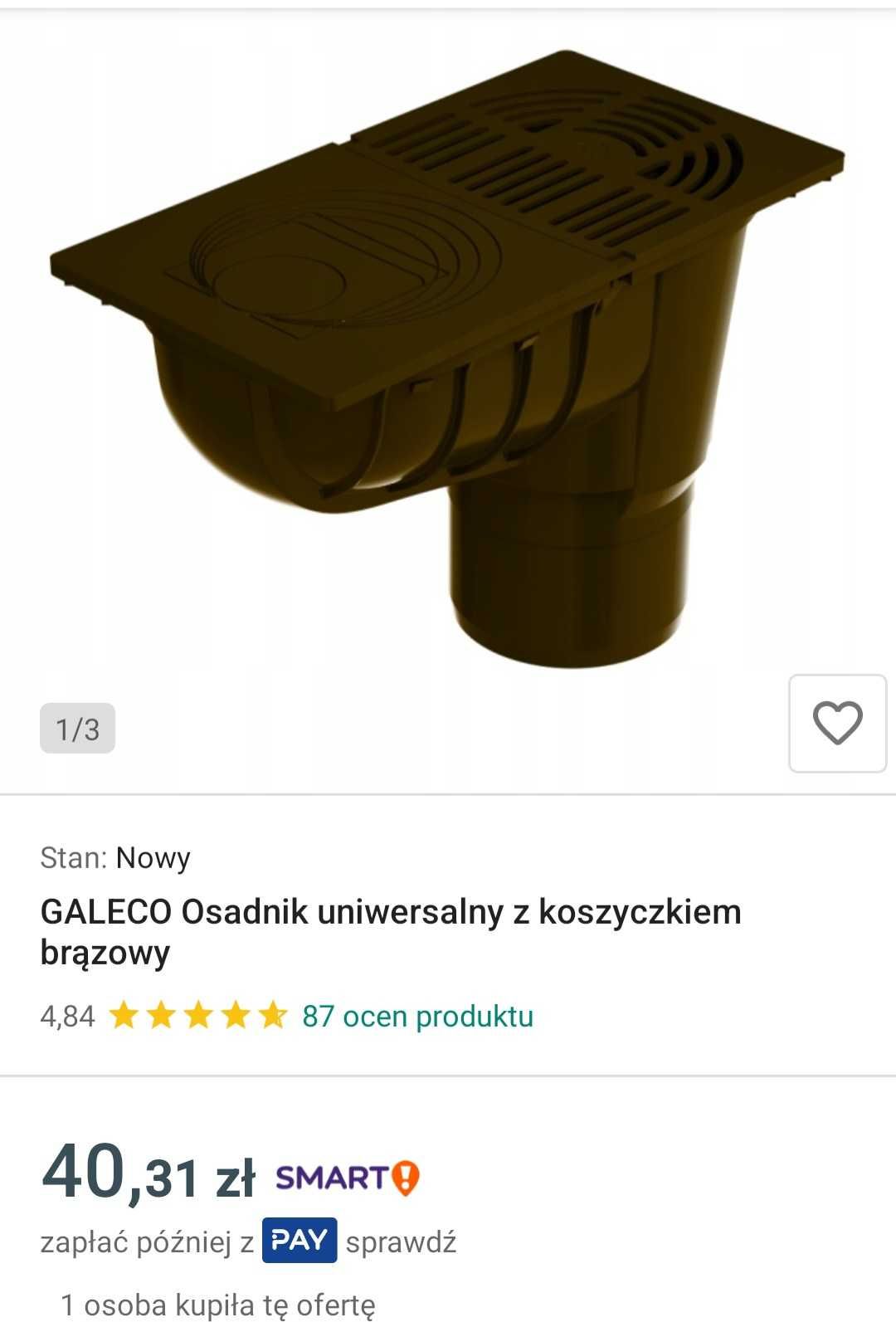 Nowy osadnik z koszykiem firmy Galeco