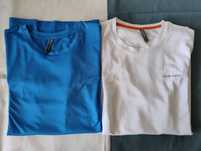 Koszulka sportowa t-shirt Martes r. M oddychająca biała, niebieska