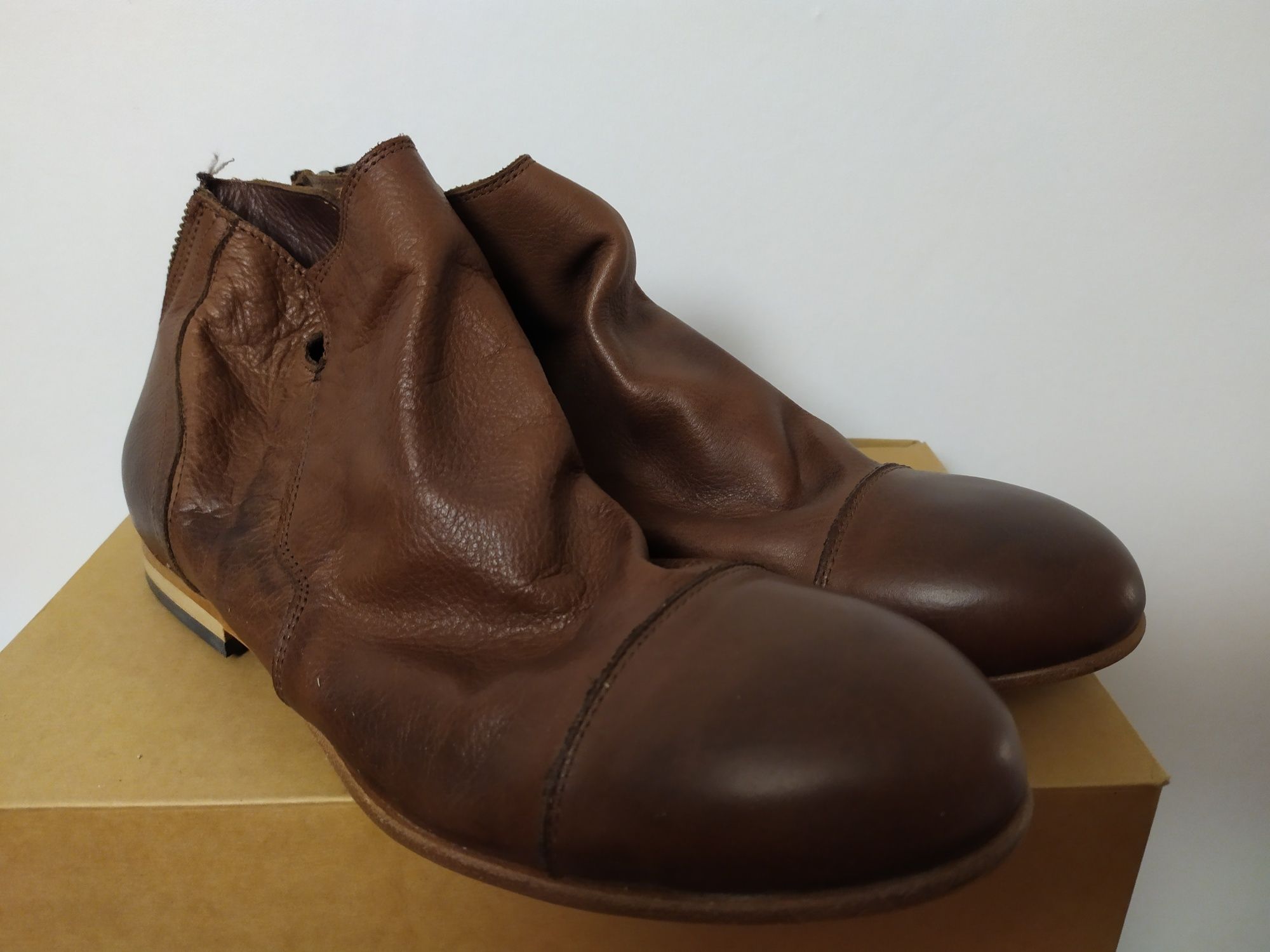 Нові Черевики шкіряні ZARA легкі літні ботинки ботінкі кожаные