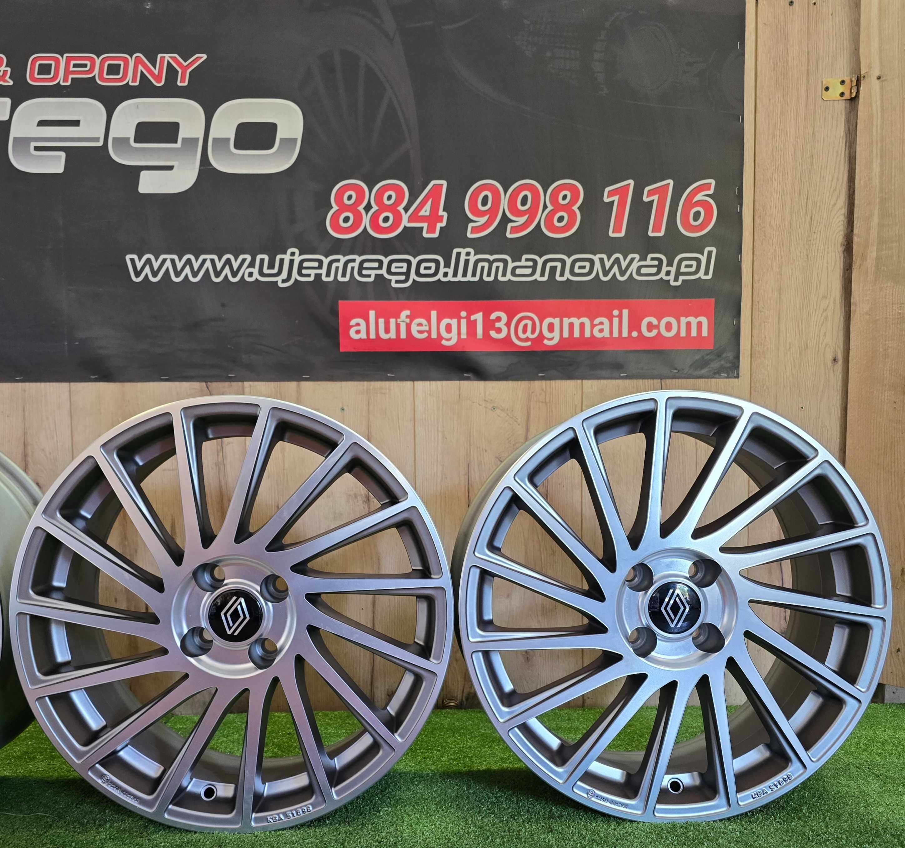 NOWE ALUFELGI RENAULT 17x4x100 - Captur,Clio,Scenic,Twingo,Wind,ZOE