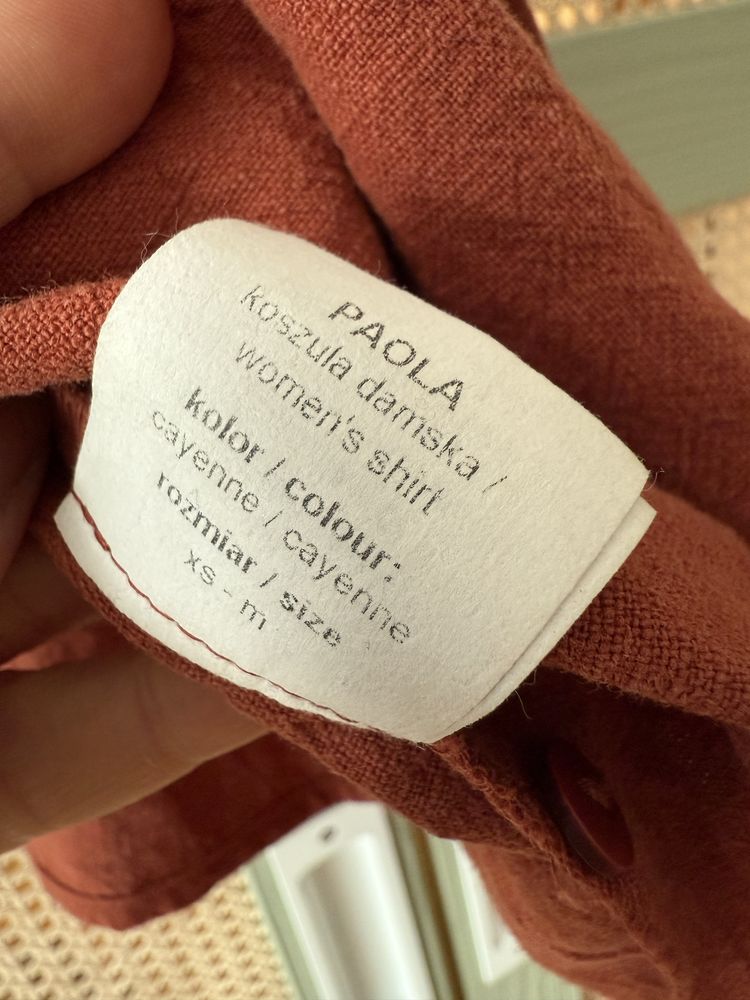 Wasalaa koszula Paola cayenne rozmiar xs-m , stan idealny