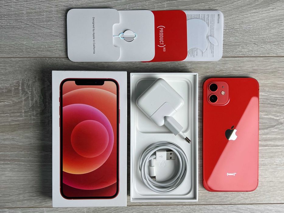 Apple iPhone 12 - 128GB - RED Neverlock ІДЕАЛ 100% АКУМУЛЯТОР