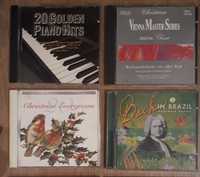 Conjunto de 4 CDs com temas de Natal, êxitos de piano e Bach in Brasil