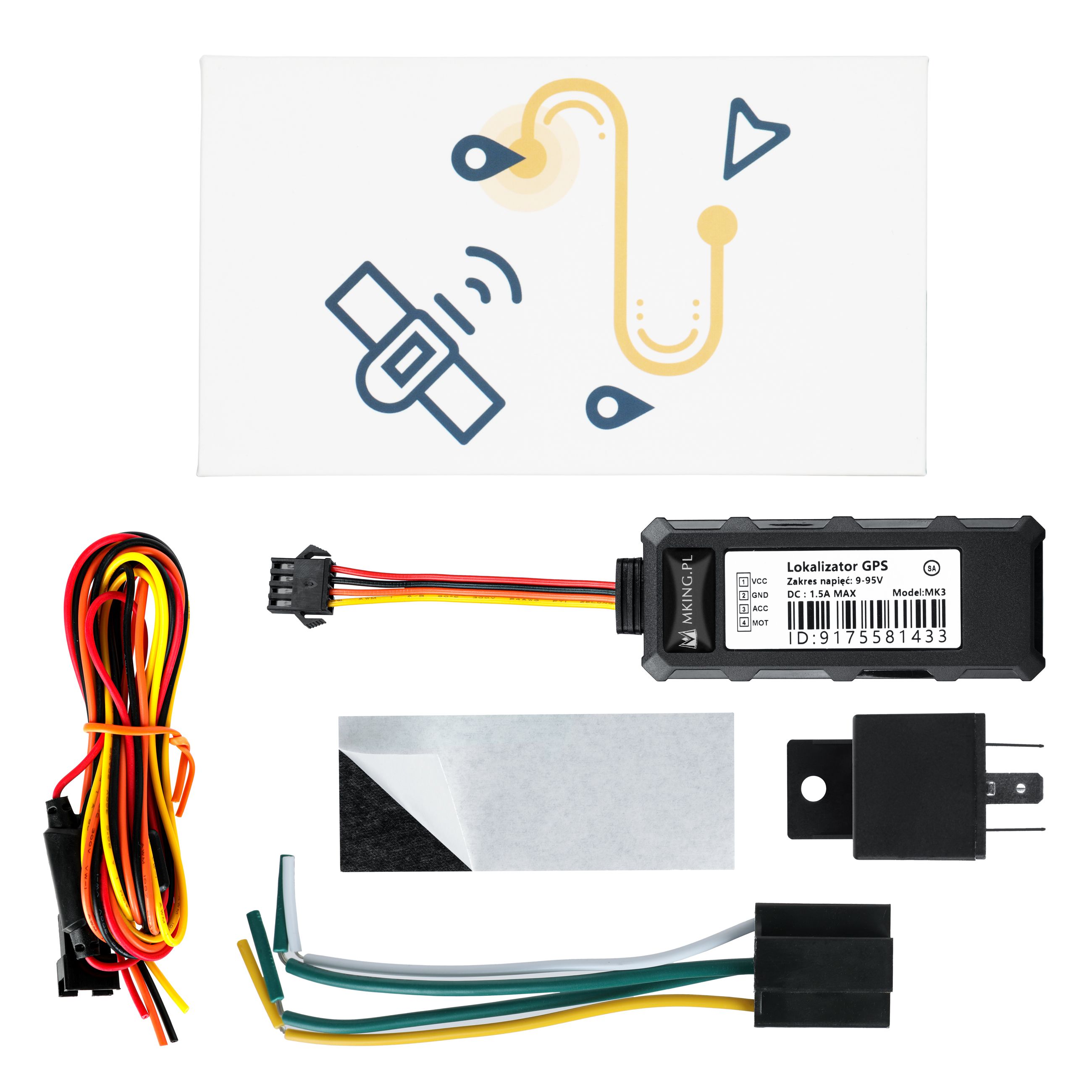Lokalizator GPS 2G 4G sledzenie pojazdu łodzi odcięcie MK3