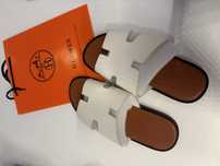 Klapki hermes 38 skora