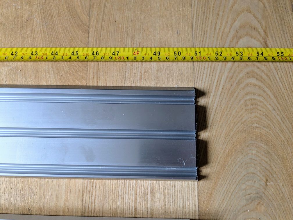 Ikea SKYTTA szyna do ramy drzwi przesuwnych 3 tory srebrny aluminium