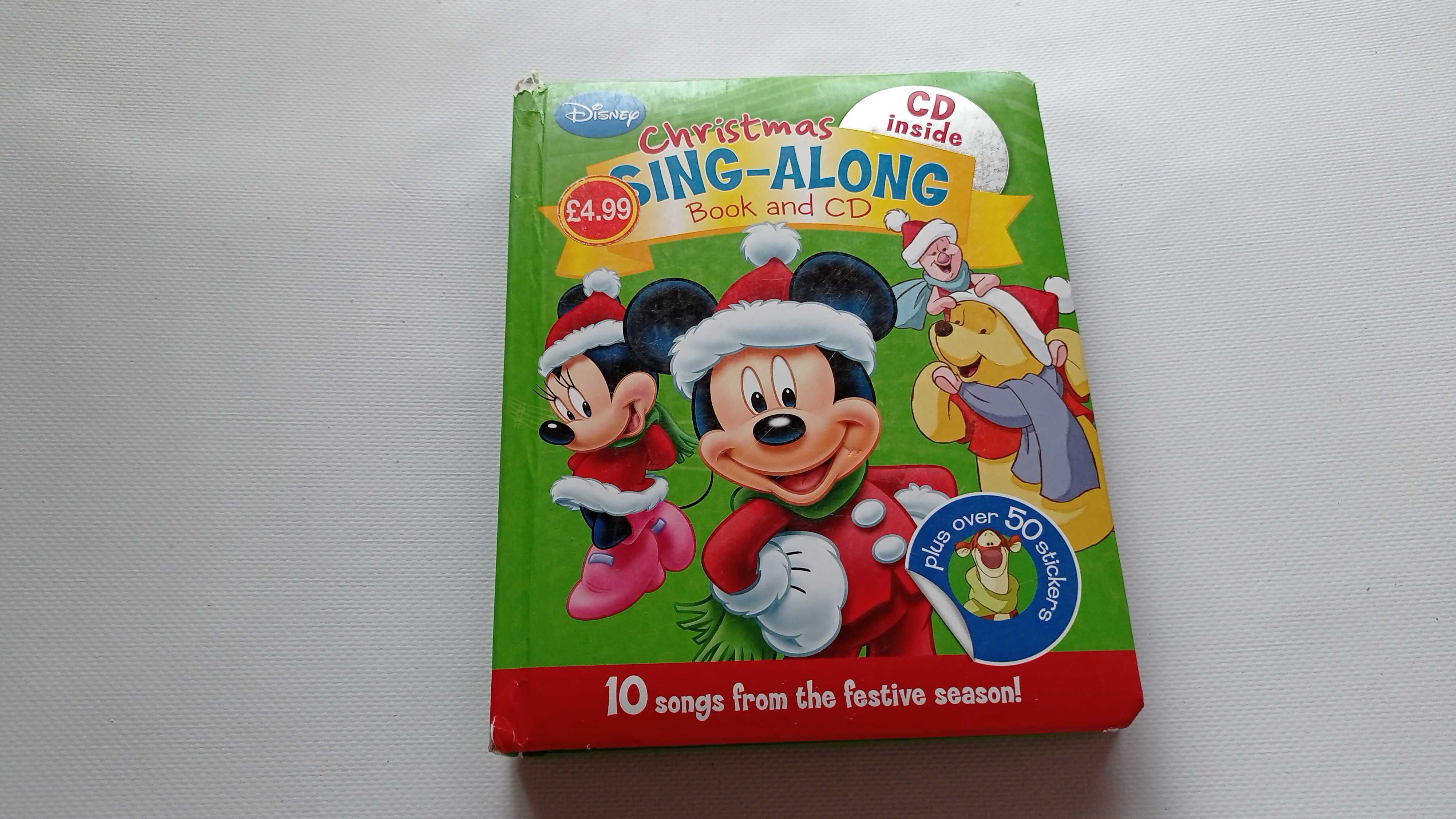 Книга с песнями на английском Disney Christmas Sing-Along book