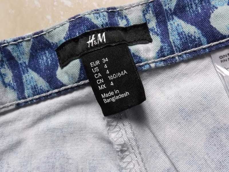 Spodnie damskie wzór H&M rurki 34,XS zasuwak