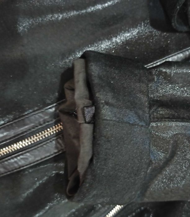 Осенняя кожаная куртка с мехом, Турция