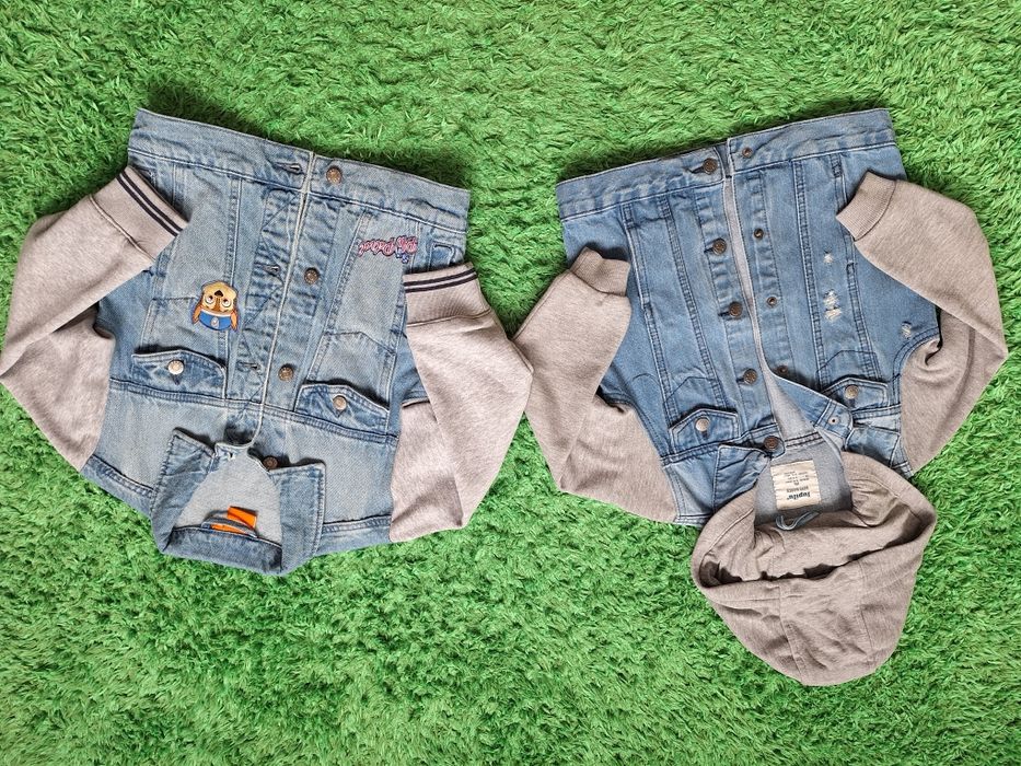 Dwie kurtki jeansowe dla chłopca Lupilu i Smyk.