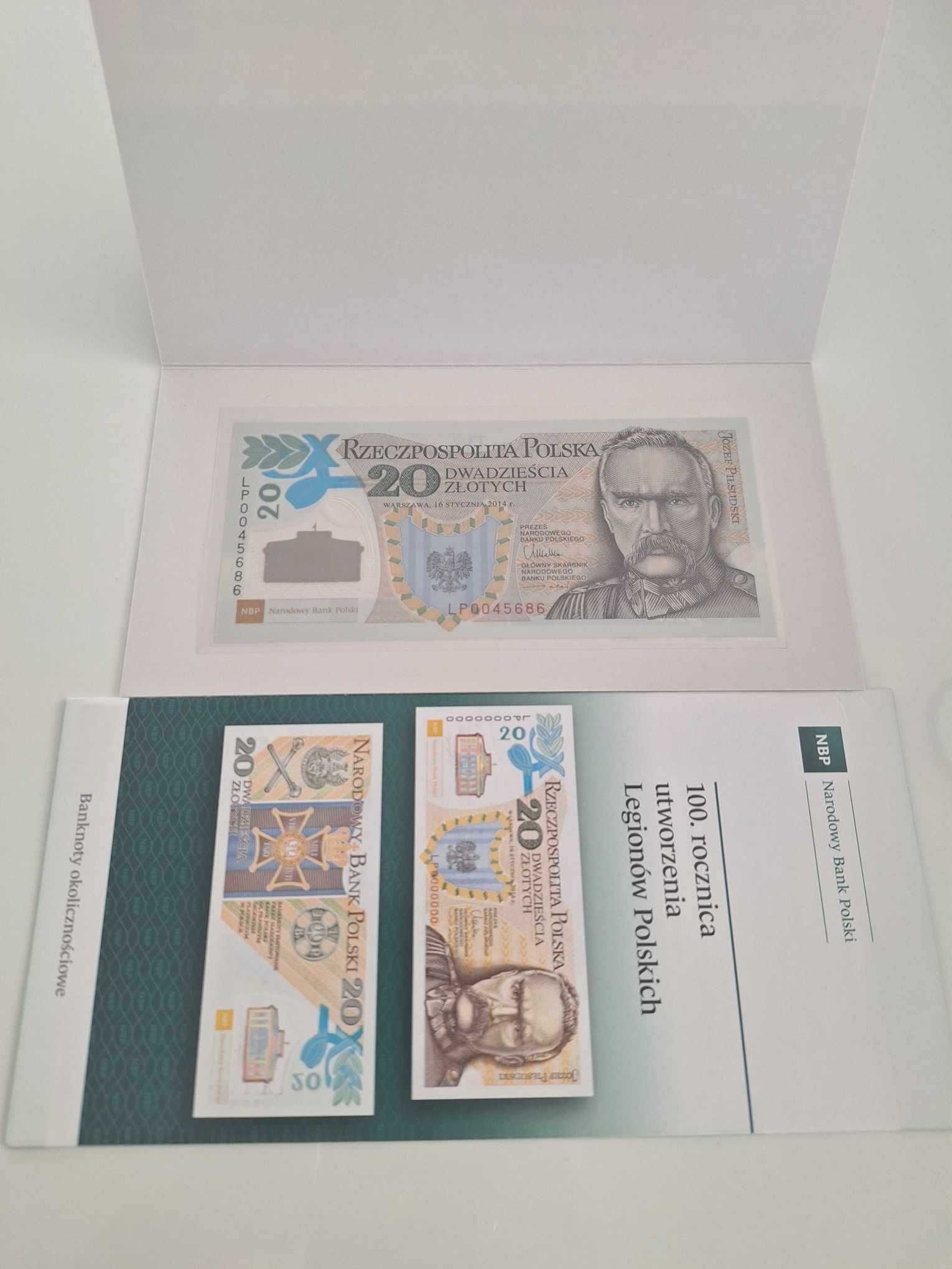 20zł Banknot kolekcjonerski Legiony NBP